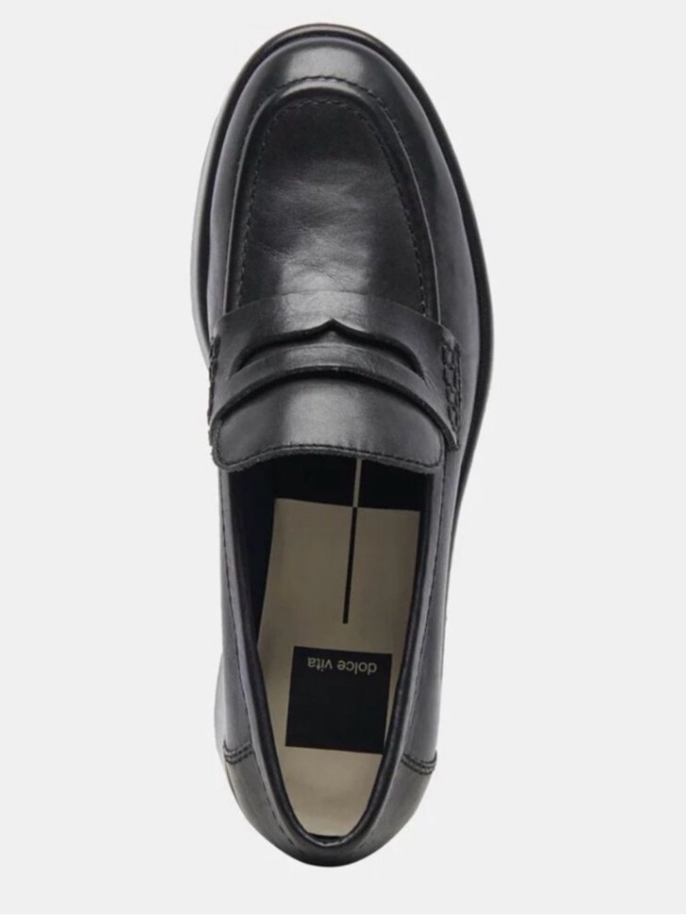 NIB DOLCE VITA Yanni Heeled Platform Loafer Slip On Black 8.5 - Picture 6 of 13